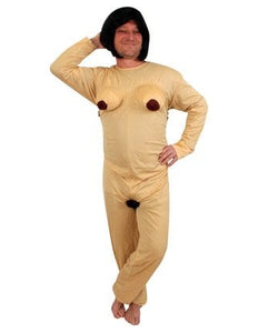 PartyXplosion Naaktpak behaarde vrouw unisex