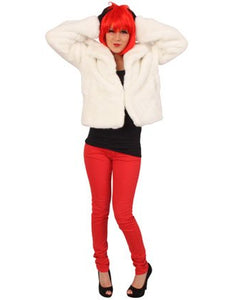 PartyXplosion Nep bontjas pak  Alice wit