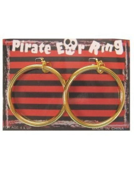PartyXplosion Oorbellen piraat met klipsluiting goud