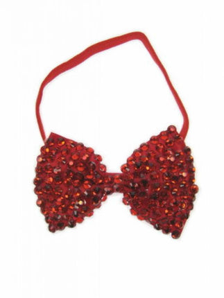 PartyXplosion Pailletten strik met steentjes verschillende kleuren