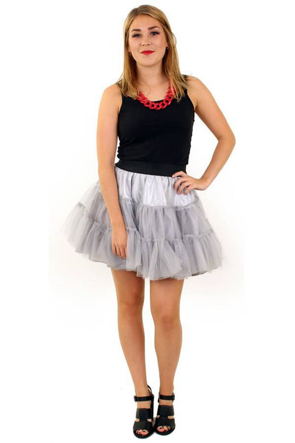 PartyXplosion Petticoat zilver 3-laags