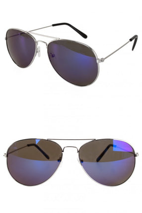 PartyXplosion Pilotenbril blauwe glazen