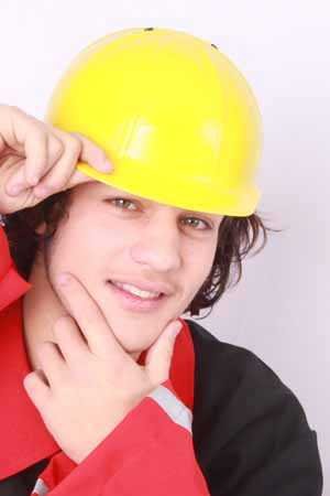 PartyXplosion Plastic bouwhelm geel