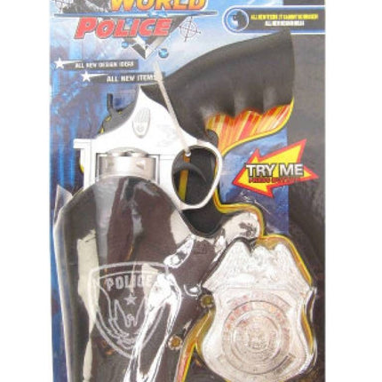 PartyXplosion Politie pistool met holster en badge