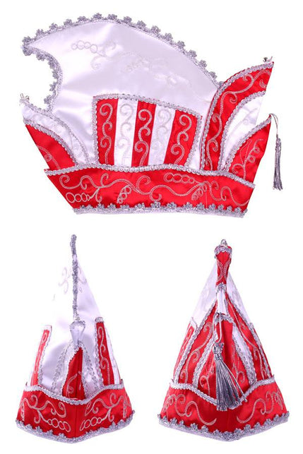 PartyXplosion Prinsenmuts rood/wit