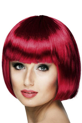 PartyXplosion Pruik boblijn Robijnrood