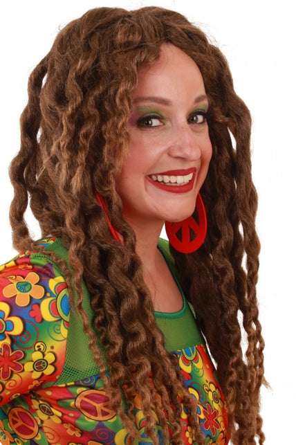 PartyXplosion Pruik Jimmy met bruine dreadlocks