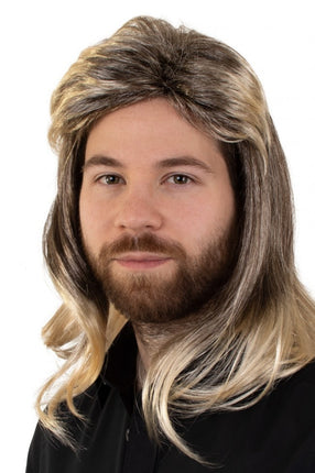 PartyXplosion Pruik Johny blond gemeleerd