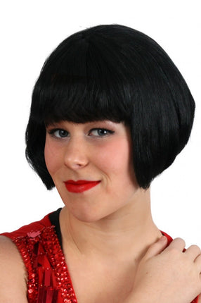 PartyXplosion Pruik kort steil haar zwart