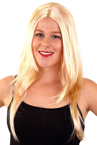 PartyXplosion Pruik standaard lang blond
