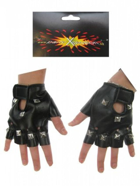 PartyXplosion Punk handschoenen met studs