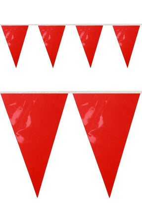 PartyXplosion PVC vlaggenlijn rood 10 meter