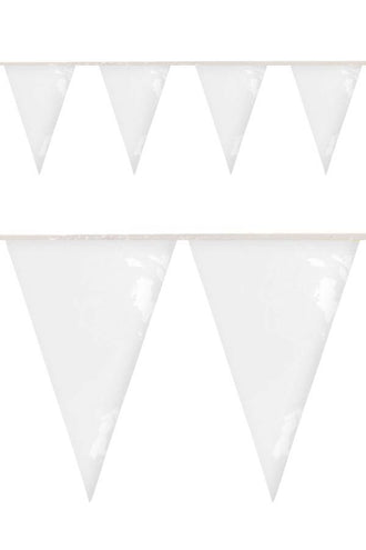 PartyXplosion PVC vlaggenlijn wit 10 meter