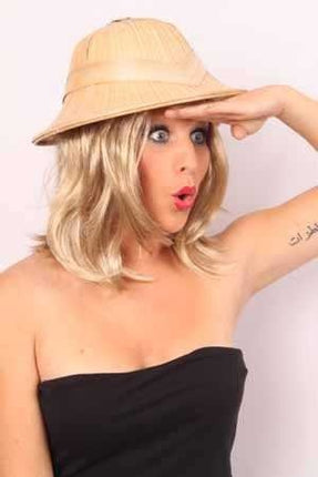 PartyXplosion Safari hoed stro Tropenhelm