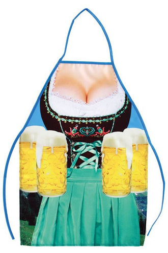 PartyXplosion Schort Oktoberfest dirndl jurk met bierpullen