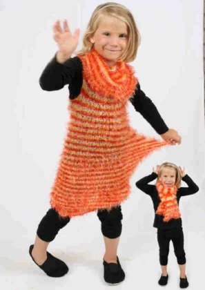 PartyXplosion Sjaal / jurk / trui magic rood/wit/geel