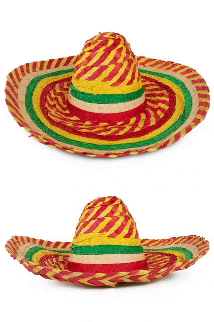 PartyXplosion Sombrero Mexico rood geel groen