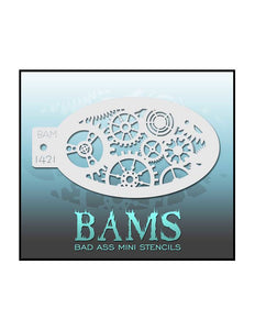 PartyXplosion Steampunk schmink sjabloon tandwielen