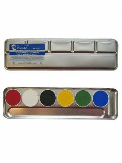 PartyXplosion Superstar Aqua schmink palet 6 kleuren