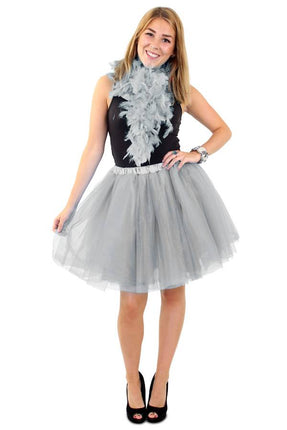 PartyXplosion Tule rok Belinda deluxe zilver dames