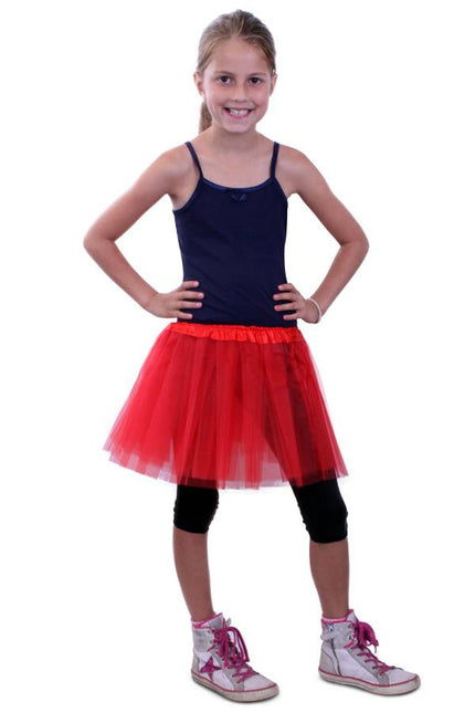 PartyXplosion Tule rokje Demi kids rood