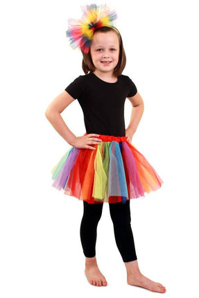 PartyXplosion Tule rokje regenboog kids