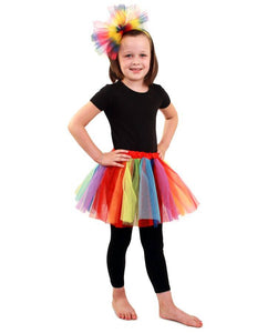 PartyXplosion Tule rokje regenboog kids