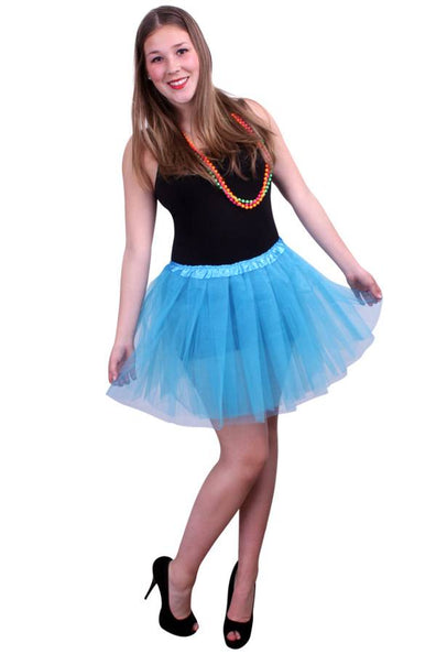 PartyXplosion Tule rokje Suus blauw dames