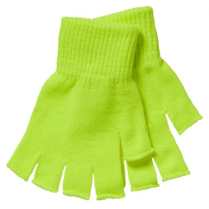 PartyXplosion Vingerloze handschoenen kind neon geel