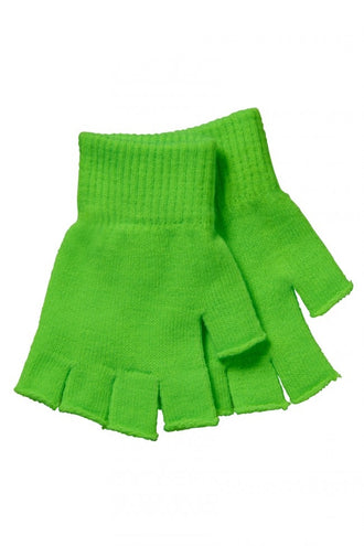 PartyXplosion Vingerloze handschoenen kind neon groen