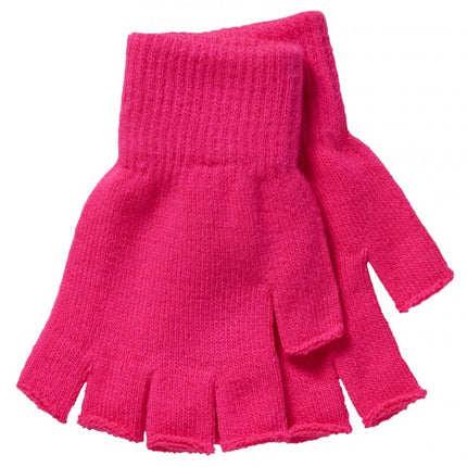 PartyXplosion Vingerloze handschoenen kind neon roze