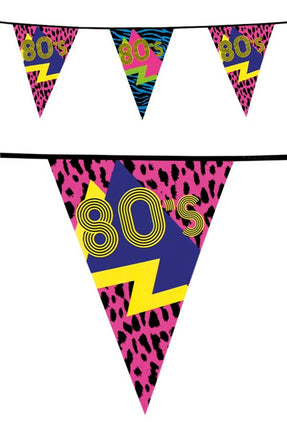 PartyXplosion Vlaggenlijn  80 's  6 meter