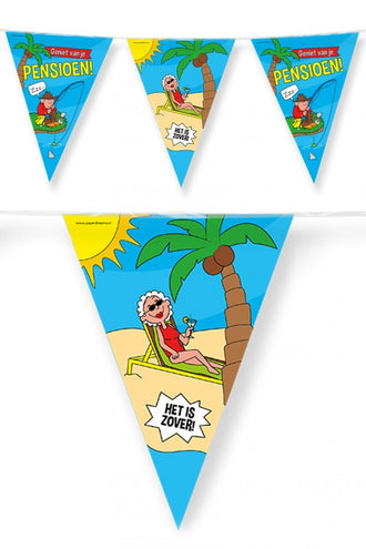 PartyXplosion Vlaggenlijn geniet van je pensioen