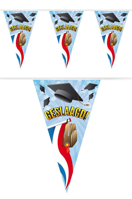 PartyXplosion Vlaggenlijn geslaagd 10 meter