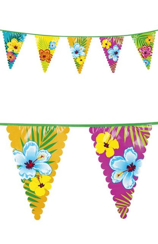 PartyXplosion Vlaggenlijn Hawaii  Hibiscus 6 meter