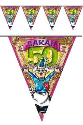 PartyXplosion Vlaggenlijn super Sarah 6mtr.