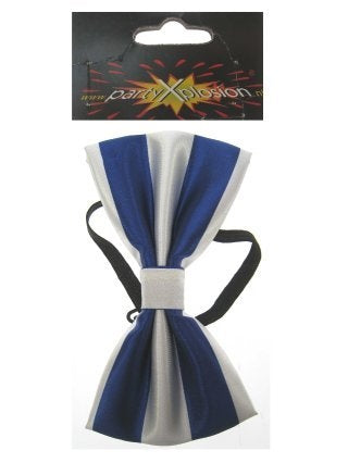PartyXplosion Vlinderstrik blauw wit