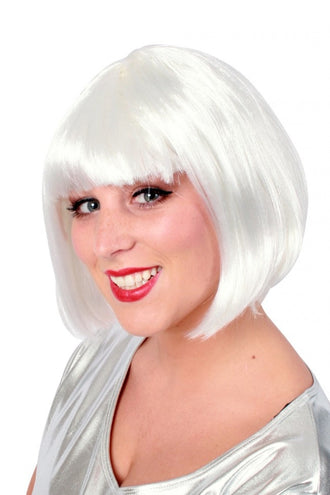 PartyXplosion Witte bob pruik budget