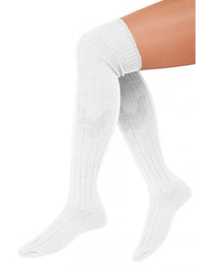 PartyXplosion Witte kniekous voetbalsokken