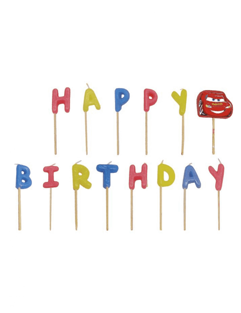 Procos Cars kaarsjes Happy Birthday