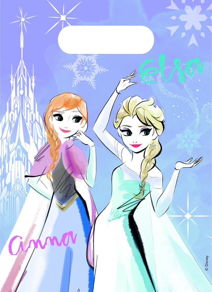 Procos Frozen Sparkle uitdeelzakjes kinderfeest 6 stuks
