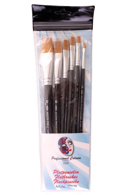 PXP Professional Colours PXP Penselen set plat model Flat profigrime