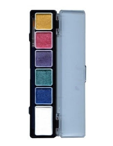 PXP Professional Colours Schmink palet aqua 6 metallic kleuren