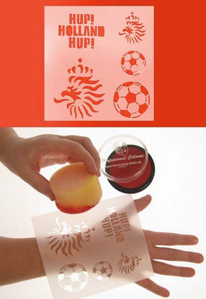 PXP Professional Colours Schmink sjabloon voetbal Nederland hup holland hup