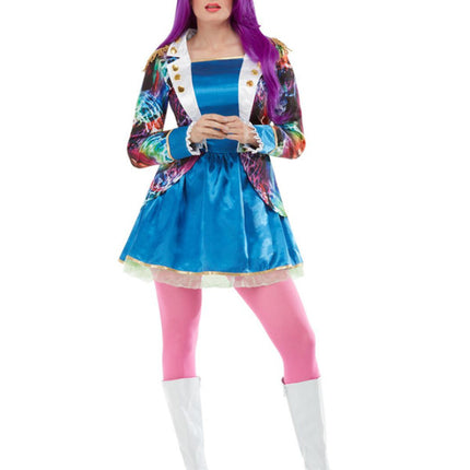 Smiffys Kleurrijke carnavalsjas met jurkje  Ellis