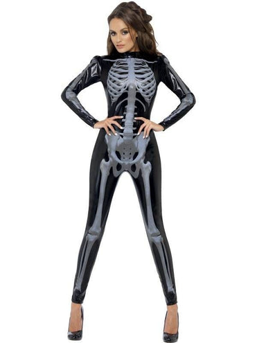Smiffys Skelet catsuit dames