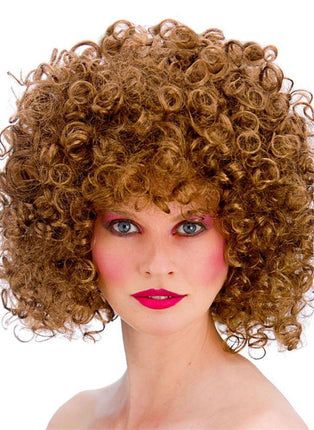 Wicked Costumes 80's Disco pruik bruin
