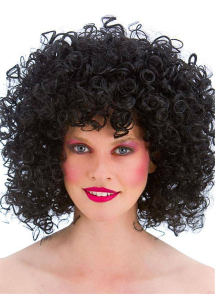 Wicked Costumes 80's Disco pruik zwart