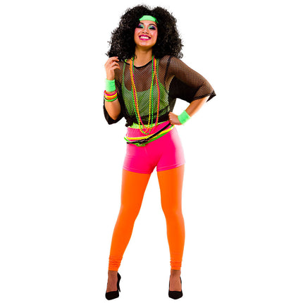 Wicked Costumes 80's Neon roze topje