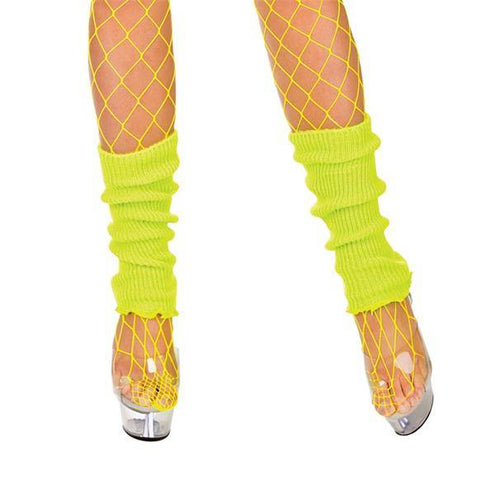 Wicked Costumes Beenwarmers 80-jaren in neon geel